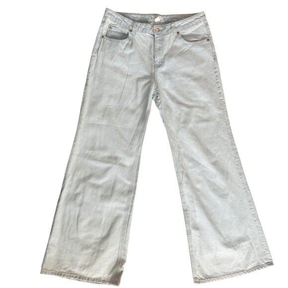 H&M High Rise Wide Leg Jeans - Size US 12 - Picture 7 of 9